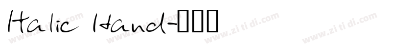 Italic Hand字体转换